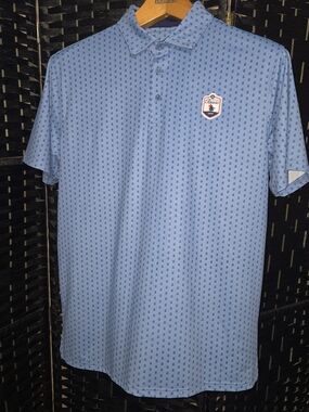 BARSTOOL SPORTS Mens XLarge Blue Print 2025 Classic Short Sleeve Golf Polo Shirt